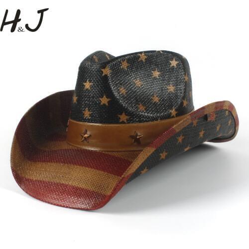 Cowboy Hat 100% Handmade Summer Straw Women Men Western Sombrero Hombre Sun Cowboy Cap Beach Sun Hat With Good Package