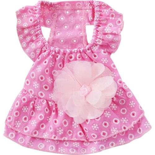 Lace Flower Dog Skirts Pet Dress Dog Princess Romantic Wave Point Gauze Puppy Skirt Wedding Clothes For Small Medium Dog Dresses