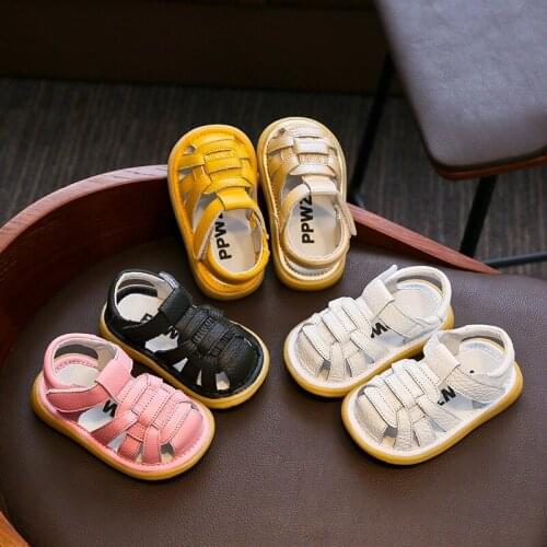 Boys Shoes Summer Toddler Sandals Baby Soft Bottom Leather First Walkers New Kids Casual Beach Shoes SOH008