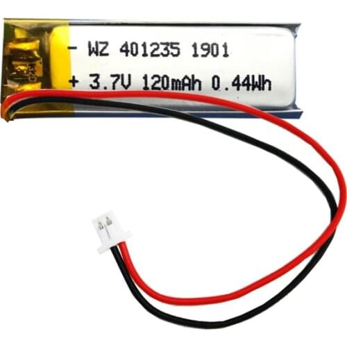 3.7V polymer lithium battery 401235-120mah Bluetooth headset smart wear point reading pen rechargeable battery