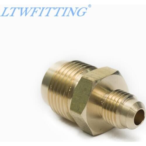 LTWFITTING Brass 1/2" OD x 1/4" OD Flare Reducing Union,Brass Flare Tube Fitting