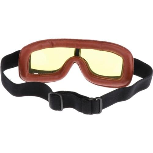 Motorcycle Dirt Bike ATV Goggles - Helmet Sunglasses UV Resistant Motorbike Glasses - (Yellow Lens)