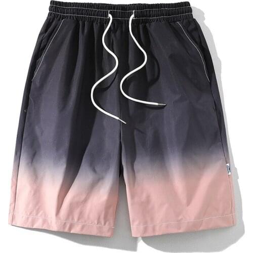 Urban Mens Wear 2021 Summer Korean Version Ins Trend Loose Middle Waist Multi Pocket Gradient Couples Five Point Shorts Men