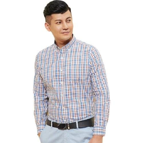 2020 New Mens 100% Cotton Shirt Spring Summer Hot Selling Business Plaid Thin Male Long Sleeve Casual Dress Fashion Shirts