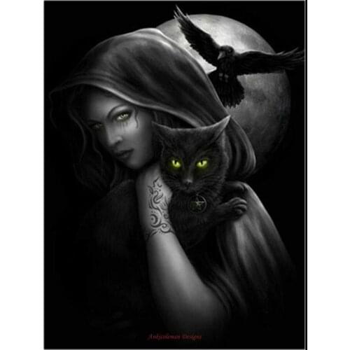 Counted Cross Stitch Kits Needlework Embrodery - Crafts 14 ct Aida Color DIY Arts Handmade Home Decor - Midnight