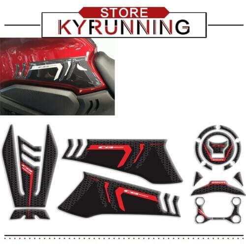 New Motorcycle 3D Fishbone Stickers Racing for HONDA CB650R CB 650R 2019 Gas Cap Tank Pad protection Sticker Decal