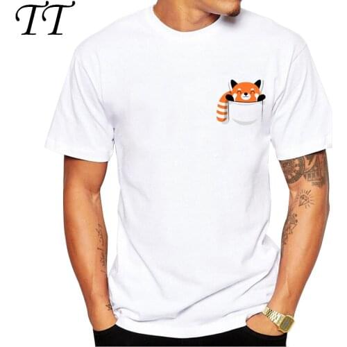 2019 Novelty fashion funny men t-shirt printing Red Panda Design T-shirt good quality casual tops Harajuku male tee shirt