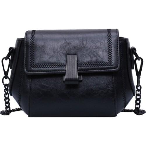 2021 new fashion female bag Fashion All-Match shell shoulder messenger bag small fresh PU leather handbag