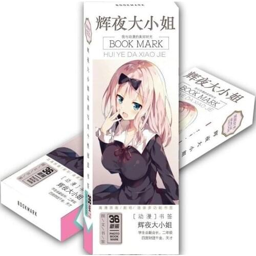 New 36Pcs/Set Anime Kaguya-sama: Love Is War Paper Bookmark Book Holder Message Card Fans Gift