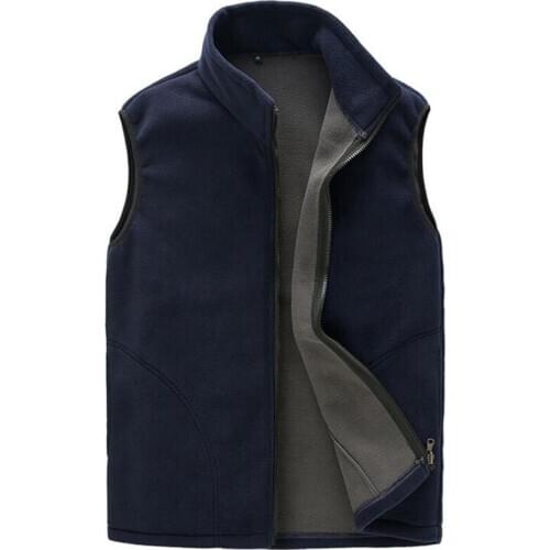 Autumn Winter Fleece Vest Men Outwear Thick Warm Waistcoat Casual Thermal Windproof Sleeveless Jacket Windbreaker Vests Clothing