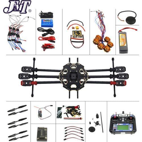 JMT Full Set 6-axle Aircraft Kit Helicopter Drone 680PRO Frame 700KV Motor GPS APM 2.8 Flight Control 6CH Transmitter