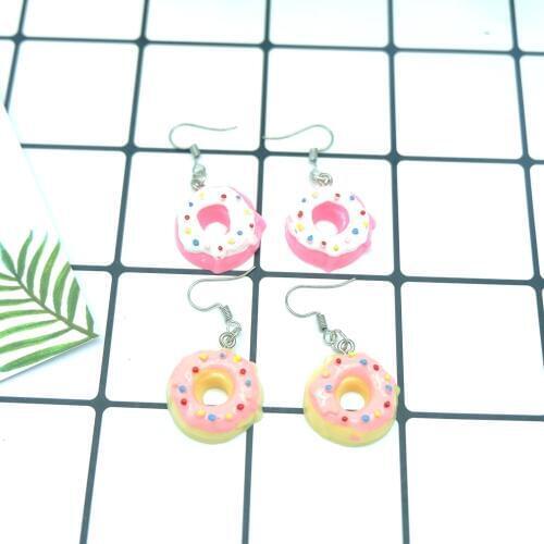 Donuts Earrings earring candy costume trendy Style woman girl Jewelry Drop shipping