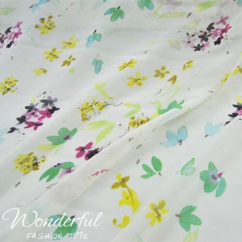 LEO&LIN 12 M White Silk Georgette Chiffon Skirt Shirt Fabric Fabric DIY Patchwork Tissue