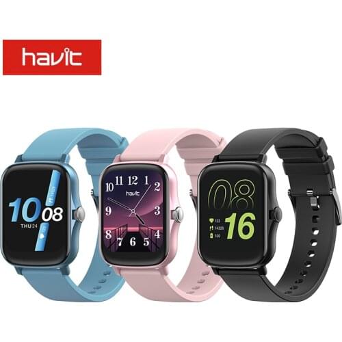 HAVIT 1.69 Inch HD Full Screen Smart Watch Touch Fitness Tracker IP67 Waterproof Button with Decoder Function Smartwatch Square