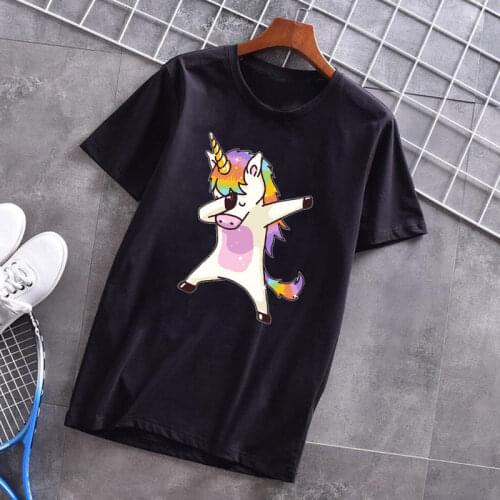 Women Summer 2019 Ulzzang Vintage Harajuku Kawaii Unicorn Van Gogh Hip Hop Print Streetwear Tops Camiseta Mujer Tee Shirt Femme