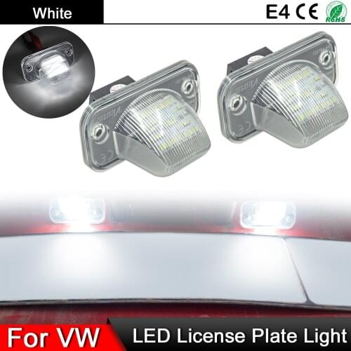 1 Pair For VW T4 Transporter Campmob Passat Caddy Jetta Touran Transporter LED License Plate Light Number Plate Lamp