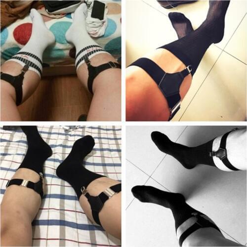 1Pair Elastic Mens Sock Remains Leg Suspenders Garter Clip Buckle Non-slip Clamp 40JF