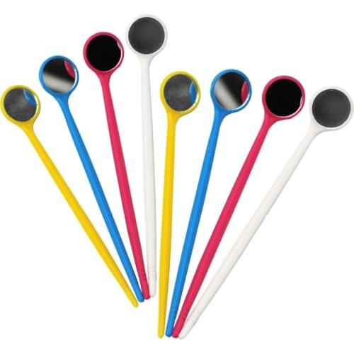 100pcs Plastic Dental Disposable Mouth Exam Mirrors for Eyelash Extension Check Mirror Tooth Cleaning Oral Hygiene Care Tool