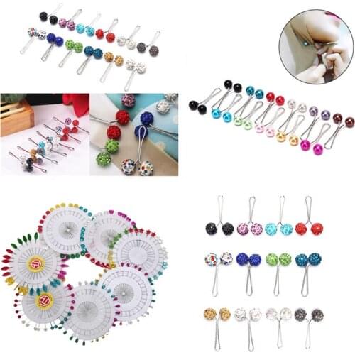 12/30pcs/set Pearl Clip Scarf Pin Headscarf Shawl Scarf Accessories Lady Muslim Scarf Clips New Muslim Hijab Scarf Pin