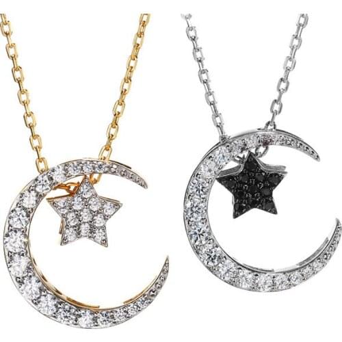 2019 Choker Necklace 925 Sterling Silver Necklaces For Women Star Zircon 14k Pendant Jewelry Accessories Chains Necklaces