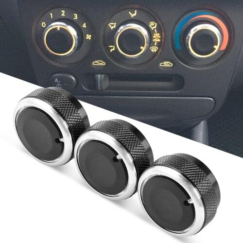 3pcs/set Aluminum Alloy air conditioning knobs For Hyundai ACCENT heat control switch knob ac knob Car air conditioning knob
