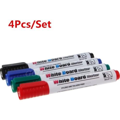 4PCS/Set Erasable Whiteboard Marker Pen Environment Friendly Marker Office School Home Drop Shipping