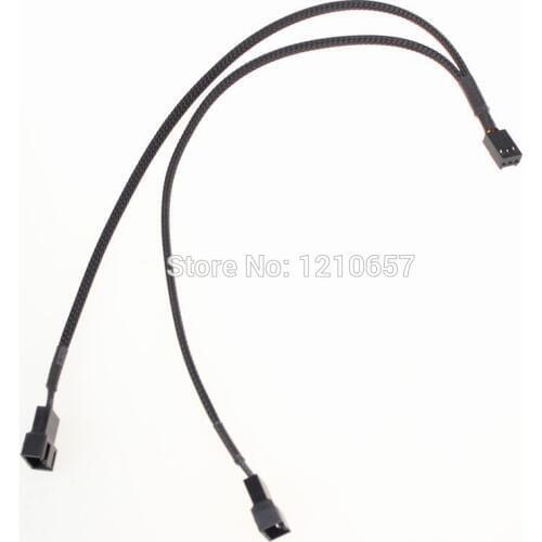 5Pieces Lot 3Pin Female to Dual Male Sleeved Y-Splitter Adapter Wire Extension Cable