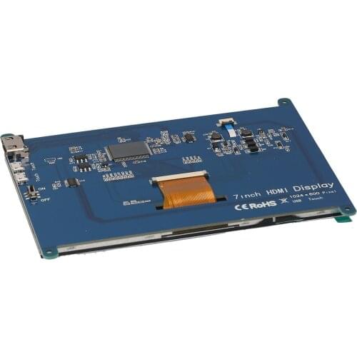 7 inch Capacitive Touch Screen HD Car Monitor Multi-media Interface 1024x600 HD LCD Display Gaming Screen for Raspberry Pi 4B