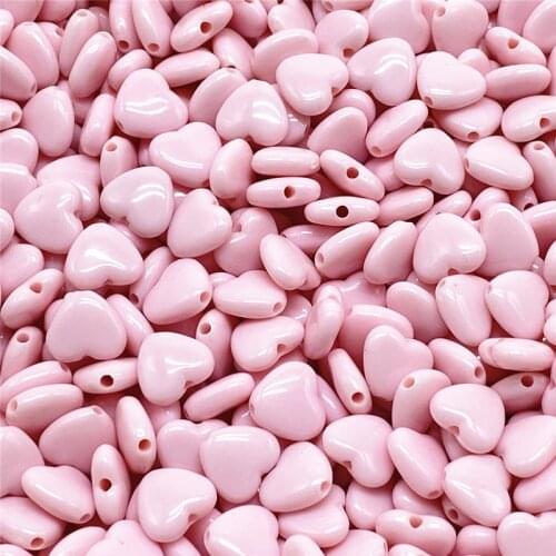 8/12/14mm Colourful Heart Shape Acrylic Loose Spacer Beads for Jewelry Making DIY Bracelet Necklace Accessories #07