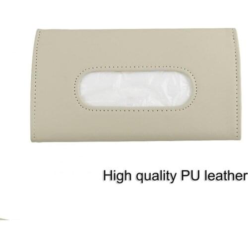 Car Sun Visor Tissue Box Hanging Universal Sunshade Paper Towel Storage Bag for Auto
