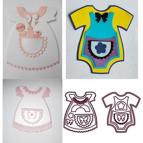 Butterfly Baby dress new Metal Cutting Dies for decor card DIY Scrapbooking stencil Paper Craft clothes for boys and girls Dies