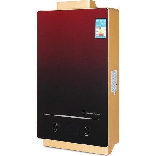 12L LNG Natural Gas Tankless Water Heater Touch Screen On Demand Indoor LED Display Instant Hot with Shower Head Kit