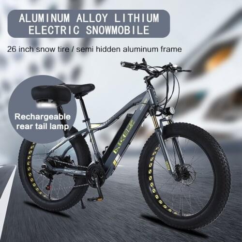 750W Electric Bike for Adult 26 inch 4.0″ Fat Tire Ebikes 48V 13Ah Lithium Battery Ebike Mountain Beach Snow Electric Bicycle