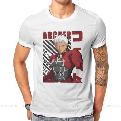 Fate Grand Order Tactical RPG Game Archer Tshirt Black for Men Plus Size T Shirt Casual Mens Tops Short Sleeve