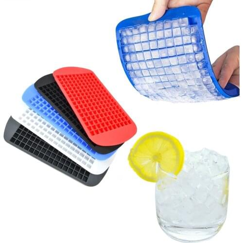 Food Grade 160 Cavity Silicone Bar Ice Cube Tray Mini Ice Cubes Small Square Mold Ice Maker Ice Cube Mold
