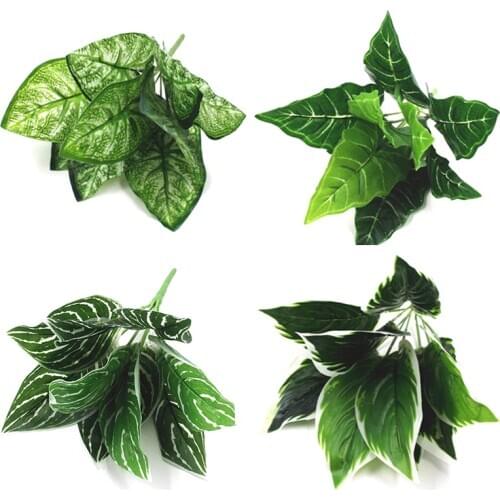 Artificial willow vine begonia leaves simulation Fake plant green ivy rattan garland wedding Garden home decorative flowers