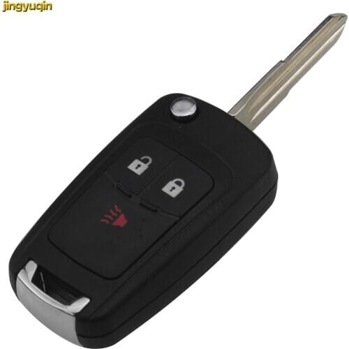 Jingyuqin 5PCS 3 Buttons Flip Folding Remote Car Key Case Shell FOB for CHEVROLET Cruze Spark Keyless Uncut Car Accessories