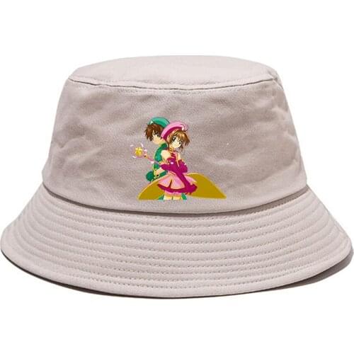 Anime Card Captor Boonie Hat Fisherman Hat Bucket Hat Student Outdoor Cap Casual Summer Sun Cap Beach Hat Hip Hop Cap