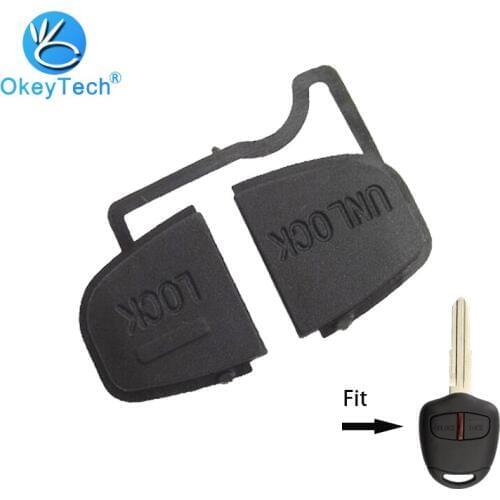 OkeyTech 20pcs/lot Button Pad for Mitsubishi Car Key Shell Cover Case Fob Repair Replacement Buttons