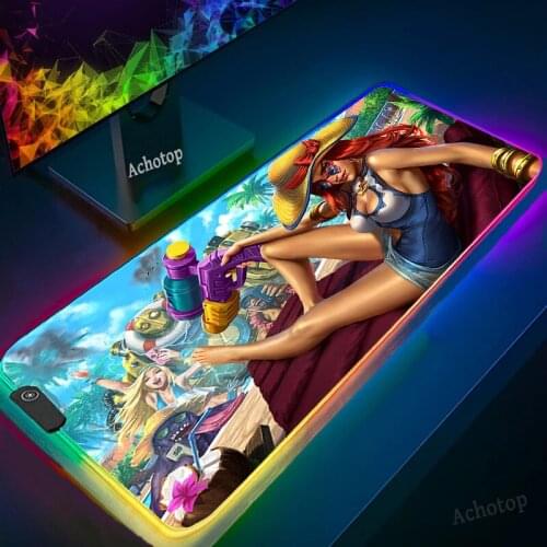 Computer Mouse Pad Gaming MousePad League of legend Large Mousemat Gamer RGB Mause Carpet Desk Mat keyboard pad 7 Color 900x400