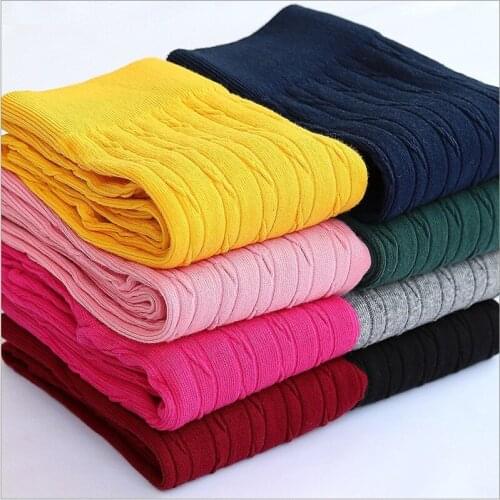 Baby Girls Leggings Thickening Warm Knitting Pants Girl Kids Fashion Childrens Trousers Solid Color Leggings
