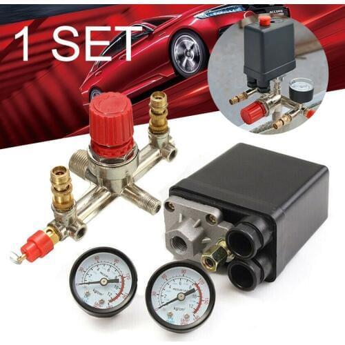 Mayitr 1pc Pressure Meter Regulator Gauges Air Valve Compressor Control Switch 220V Accessories Tool