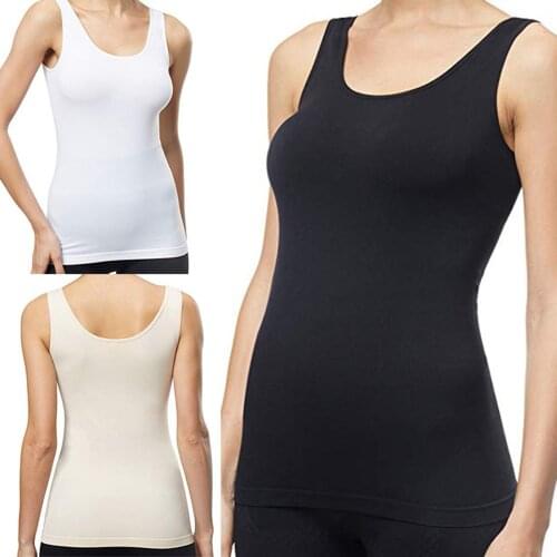 Summer Tank Top For Women Bottoming Slim-fit Vest Sleeveless Pure Color Blouse U Shape Tank Top Female Loose Shirt топик женский