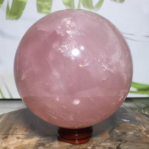 Natural Sphere Rose Quartz Crystal Collection Gift Home Furnishing Articles Reiki Healing Mineral Specimen Ball