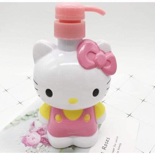 New cartoon sub-bottling push-type shower bottle Shampoo hand soap storage bottle 500ML