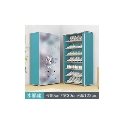 New Simple dust-proof household space-saving indoor assembly non-woven closed storage shoe rack shoe rack organizer cabinet