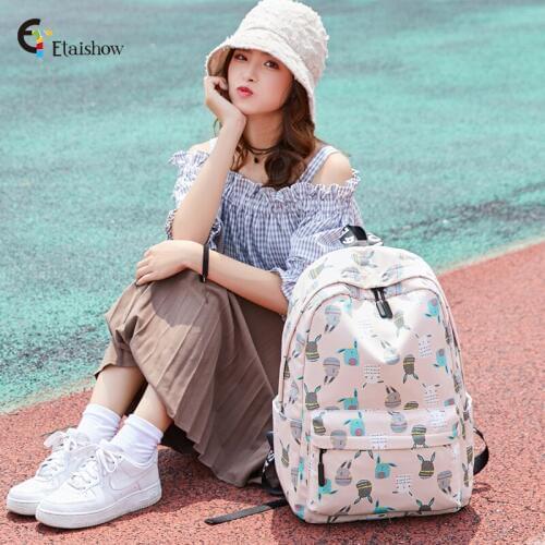 2020 New Pretty Style Waterproof Polyester Women Backpack School Bag For Girls Women Travel Bag Book Bag Female Mochila