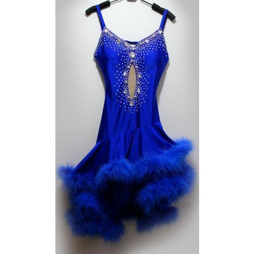 New style latin dance costume sexy Feather spandex latin dance competition dress for women child latin dance dresses S-4XL