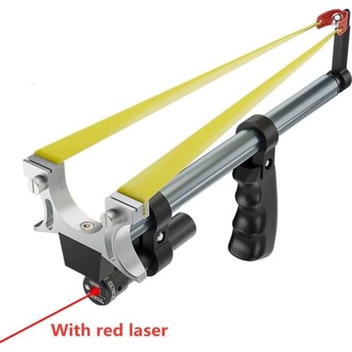 Hunting Professional Catapult Slingshot Straight Rod High Precision Telescopic High Power Red Laser Stainless Steel Slingshot