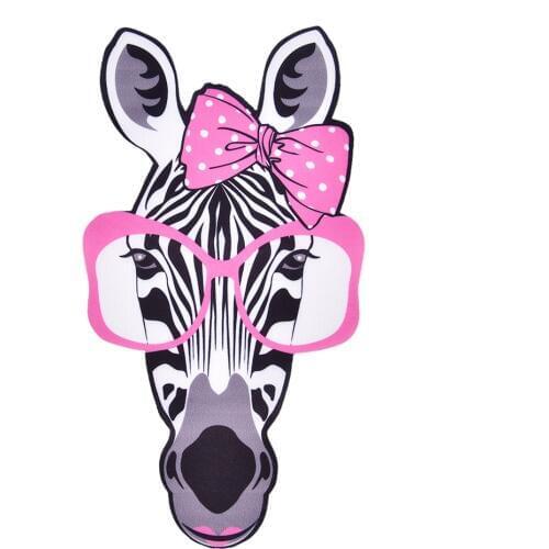 Zebra head pattern iron on patch brand transfer logo printing patches stickers for clothing New Diy fashion T shirt 23cm